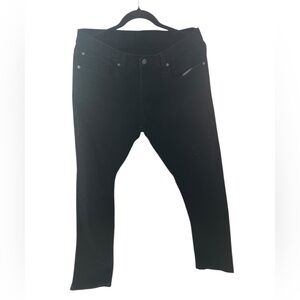 Levi’s 512 Black Slim Taper Jeans Dark Wash Stretch Denim W34 L32